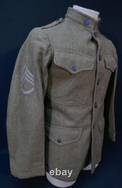 WWI US Army 14th Engineer Regiment Staff Sergeant Uniform AEF Overseas Chevrons