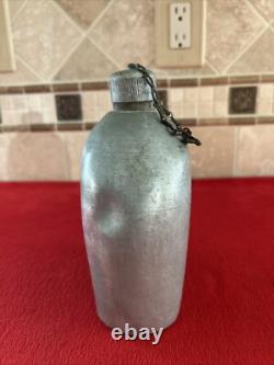 WWI US Army AEF M1910 Canteen Seamless Spun Aluminum Canteen Lathe RARE WW1