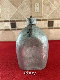 WWI US Army AEF M1910 Canteen Seamless Spun Aluminum Canteen Lathe RARE WW1