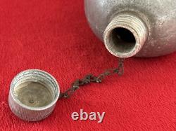 WWI US Army AEF M1910 Canteen Seamless Spun Aluminum Canteen Lathe RARE WW1