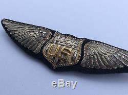 WWI US Army Air Service Pilot Badge Aviation Dallas Type Wing