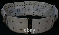 WWI US Army M1903 Rimless Eagle Snap 9 Pocket Cartridge Belt, Unit Marked M. P