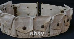 WWI US Army M1903 Rimless Eagle Snap 9 Pocket Cartridge Belt, Unit Marked M. P