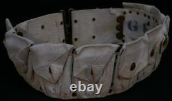 WWI US Army M1903 Rimless Eagle Snap 9 Pocket Cartridge Belt, Unit Marked M. P