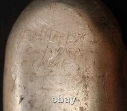 WWI US Army M1910 Flat Top Canteen Spun Aluminum E HARDER Cayamaca Checkers Game