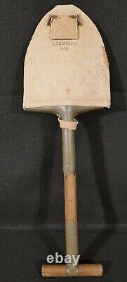 WWI US Army M1910 T-Handle Shovel Entrenching Tool & Cover'AJ Bates Co 8-18