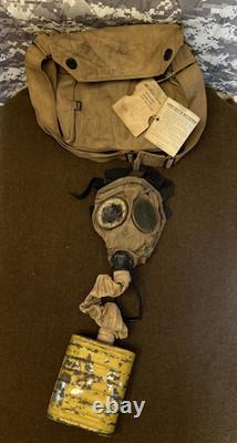 WWI US Army M1917 SBR Gas Mask With Filter and Documentation D-7