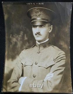 WWI US Army Officer Photograph Silver Gelatin Print Military Portrait c1917