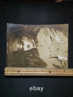 WWI US Army Officer Photograph Silver Gelatin Print Military Portrait c1917
