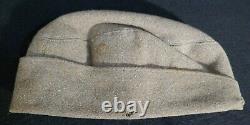 WWI US Army Overseas Garrison Cap Wool French Made Early-War U. S. Enlisted Disc
