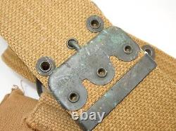 WWI US Army Web Belt & 1916 Dated Bauer & Black First Aid Bandage + Pouch