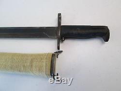 Wwi Us Dated 1918 Model 1903 Bayonet Wit Scabbard Marked Ria Rock Island Arsenal