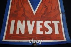 WWI US Home Front INVEST V Fifth Liberty Loan Poster Strobridge Litho 29 x 19 In
