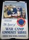 WWI US Home Front The Spirit of War Camp Community Service UWWC Poster 29.5 x 20