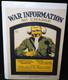 WWI US Homefront WAR INFORMATION No Charge Uncle Sam Poster 26 3/4 x 20 Inches