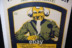 WWI US Homefront WAR INFORMATION No Charge Uncle Sam Poster 26 3/4 x 20 Inches