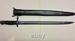 WWI US M1905 Bayonet Remington 1913 FULL 17 Blade M1917 Leather Scabbard