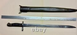 WWI US M1905 Bayonet Remington 1913 FULL 17 Blade M1917 Leather Scabbard