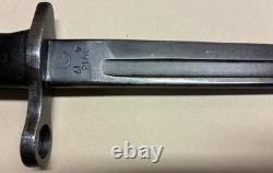 WWI US M1905 Bayonet Remington 1913 FULL 17 Blade M1917 Leather Scabbard