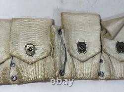 WWI US M1910 Cartridge Belt-Winter Camo Painted -Original