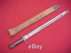 WWI US MODEL 1905 BAYONET 1917 DATED WithCANVAS COVERED SCABBARD ESTATE ITEM