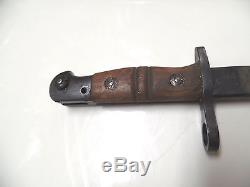 Wwi Us M-1917 Winchester Mfg. Enfield Rifle Bayonet & Scabbard Ww1 Nice Cond