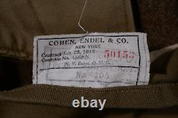 WWI U. S. Army Enlisted Wool Trench Coat Overcoat'Cohen Endel & Co' 1918, Issued