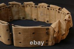 WWI U. S. Army M1903 Rimless Eagle Snap 9 Pocket Cartridge Belt, Early Production