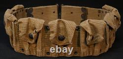 WWI U. S. Army M1903 Rimless Eagle Snap 9 Pocket Cartridge Belt, Early Production