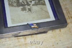 WWI U. S. Army / USMC STERLING SILVER Picture Frame Gold Star Flag Son in Service