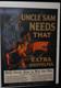 WWI'Uncle Same Needs That Extra Shovel Full' Poster 27 3/4 x 20 Latham NY