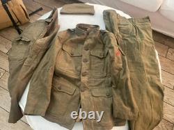 WWI Uniform Coat Pants Shirt Hat Buttons Military World War 1 WW1 Wool Original