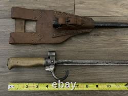 WWI WW1 French M1886 Lebel Rifle Bayonet with Scabbard and Frog