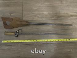 WWI WW1 French M1886 Lebel Rifle Bayonet with Scabbard and Frog