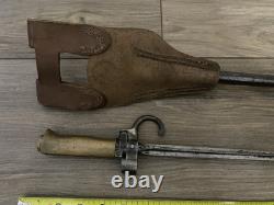 WWI WW1 French M1886 Lebel Rifle Bayonet with Scabbard and Frog