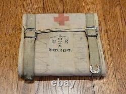 WWI WW1 US Army Medical Medic Doctors Kit Surgical Roll Eagle Snap