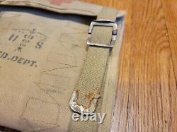 WWI WW1 US Army Medical Medic Doctors Kit Surgical Roll Eagle Snap