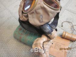 WWI / WW1 U. S. Army Gas Mask Set With Bag Card Tin