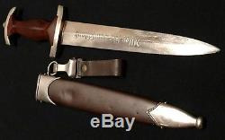 Wwi Wwii German Dagger Sword Knife & Scabbard