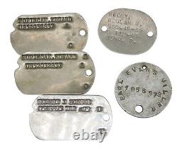 WWI WWII Korea US Military Dog Tags Lot WAVE Hebrew ETO Doctor 80th Division