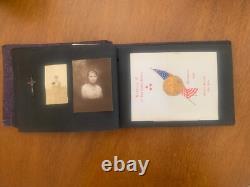 WWI WWII Photo Album + Ephemeral-Programs-Menu-Painted Patch-Poems-38 Photos++