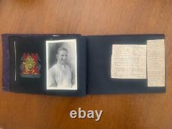 WWI WWII Photo Album + Ephemeral-Programs-Menu-Painted Patch-Poems-38 Photos++