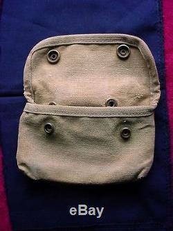 WWI WWII US Marine Corps USMC Early First Aid Pouch with CARR 1913 Marked Snaps