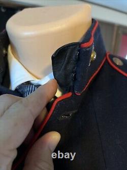 WWI WWII US Marines Blue Wool Officer's Dress Coat Jacket 33 ALL Buttons & Pins