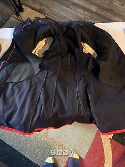 WWI WWII US Marines Blue Wool Officer's Dress Coat Jacket 33 ALL Buttons & Pins