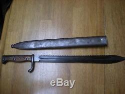 WWI Waffenfabrik Mauser A. G. Oberndorf a. N. German Sawback Butcher Blade Bayonet