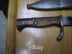 WWI Waffenfabrik Mauser A. G. Oberndorf a. N. German Sawback Butcher Blade Bayonet