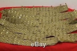 WWI and WWII GERMAN AMMO CANVAS AND BRASS BELT FOR MAXIM MG08 AND MG 08/15