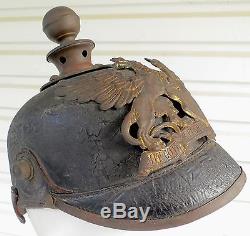 WWI imperial BADEN ARTILLERY helmet picklehaube antique-ORIGINAL