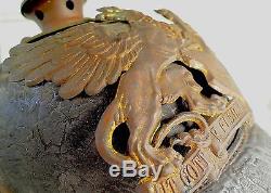 WWI imperial BADEN ARTILLERY helmet picklehaube antique-ORIGINAL